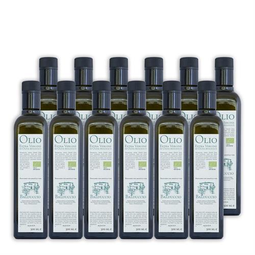 Cesta da 12 bottiglie di olio EVO BIO